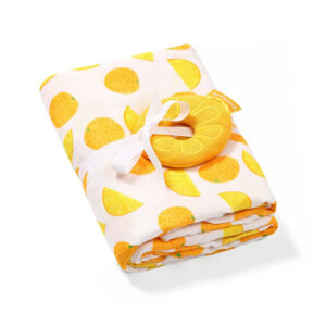 SWADDLES TETRA PELENE BABYONO ZA POVIJANJE + ZVEČKA - NARANČA - Slika 3