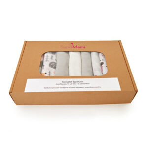 SET OD 9 PELENA SUPERMAMI - FLANEL TETRA BAMBUS