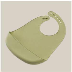 SILIKONSKI PODBRADAK ZA BEBE INTERBABY - OLIVE GREEN - Slika 2