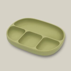 INTERBABY SILIKONSKI TANJUR S POKLOPCEM - OLIVE GREEN - Slika 2