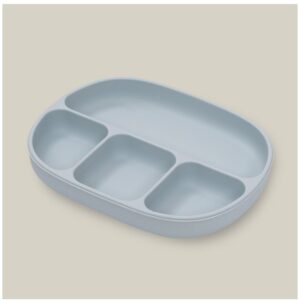 INTERBABY SILIKONSKI TANJUR S POKLOPCEM - BLUE GREY - Slika 2