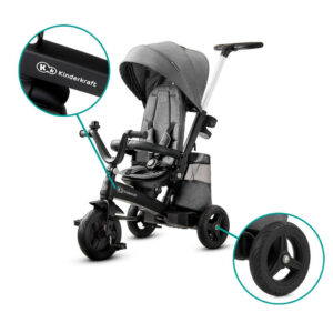 KINDERKRAFT TRICIKL EASYTWIST - SIVA - Slika 7