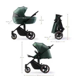 KINDERKRAFT DJEČJA KOLICA 3U1 PRIME 2 - SANDROSE BEIGE - Slika 7