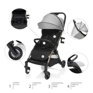 ZOPA KOLICA QUIQ - BRIGHT GREY - Slika 3
