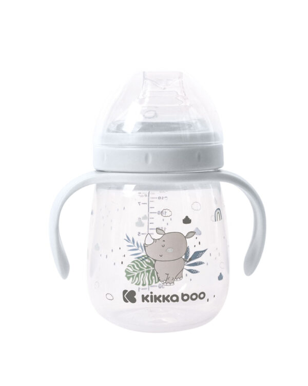 KIKKA BOO BOČICA SA SILIKONSKIM USNIKOM 240 ML - SAVANNA BLUE