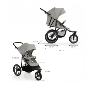 KINDERKRAFT SPORTSKA KOLICA S TRI KOTAČA HELSI - DUST GREY - Slika 4