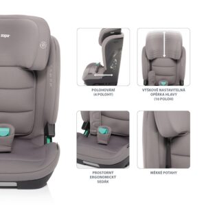ZOPA AUTOSJEDALICA MATRIX I-SIZE - FOGGY GREY - Slika 7
