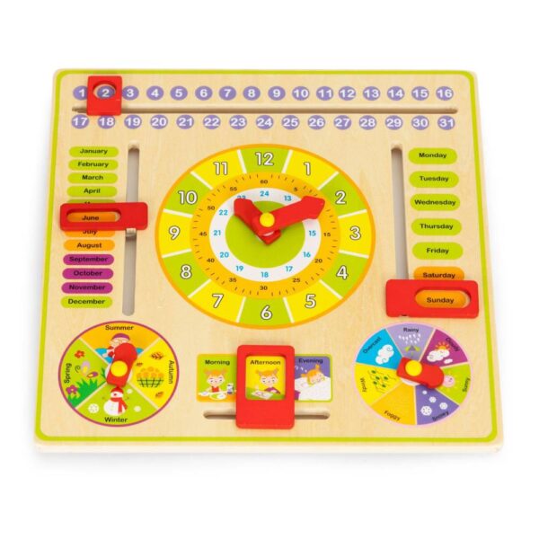 ECOTOYS DRVENA EDUKATIVNA PLOČA KALENDAR