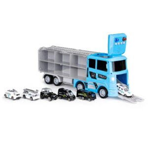 ECOTOYS IGRAČKA KAMION SA 6 VOZILA - POLICIJSKI