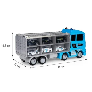 ECOTOYS IGRAČKA KAMION SA 6 VOZILA - POLICIJSKI - Slika 2