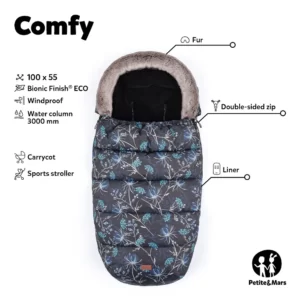 FOOTMUFF COMFY 4IN1 PETITE&MARS ZIMSKA VREĆA ZA KOLICA - GLOSSY PRINCESS/GREY - Slika 2