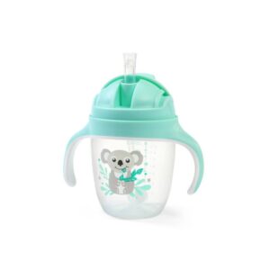 BABYONO NEPROLIJEVAJUĆA ČAŠA SA SLAMKOM - MINT