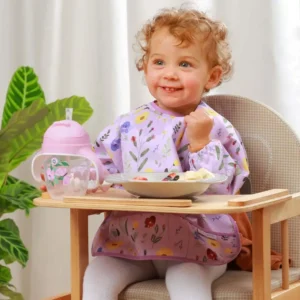 BABYONO NEPROLIJEVAJUĆA ČAŠA SA SLAMKOM - LILA - Slika 5