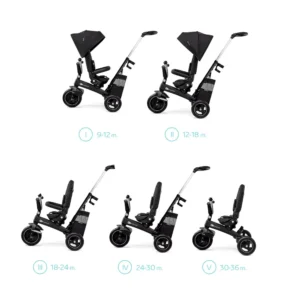 KINDERKRAFT TRICIKL EASYTWIST - CRNA - Slika 7