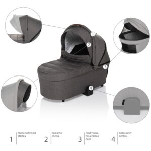 ZOPA KOŠARA MOVE XL - IRON GREY - Slika 2