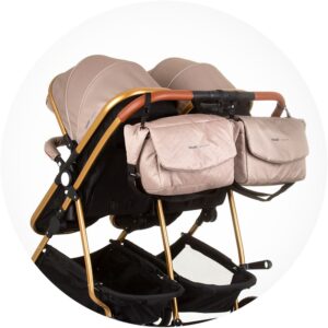 CHIPOLINO DJEČJA KOLICA ZA BLIZANCE ILI DVOJE DJECE DUO SMART - GOLDEN BEIGE - Slika 13