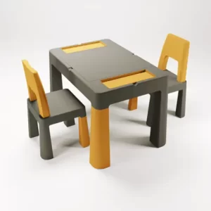 TEGA BABY SET DJEČJEG NAMJEŠTAJA ( STOL I 2 STOLICE ) TEGGI MULTIFUN - GRAPHITE/MUSTARD