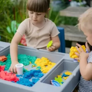 TEGA BABY SET DJEČJEG NAMJEŠTAJA ( STOL I 2 STOLICE ) TEGGI MULTIFUN - GRAPHITE/MUSTARD - Slika 4