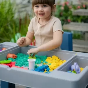 TEGA BABY SET DJEČJEG NAMJEŠTAJA ( STOL I 2 STOLICE ) TEGGI MULTIFUN - TURQUOISE/NAVY/GREY - Slika 6
