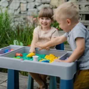 TEGA BABY SET DJEČJEG NAMJEŠTAJA ( STOL I 2 STOLICE ) TEGGI MULTIFUN - TURQUOISE/NAVY/GREY - Slika 2