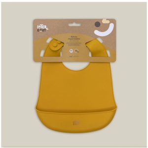 SILIKONSKI PODBRADAK ZA BEBE INTERBABY - EARTH OCHER