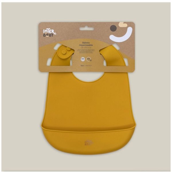 SILIKONSKI PODBRADAK ZA BEBE INTERBABY - EARTH OCHER