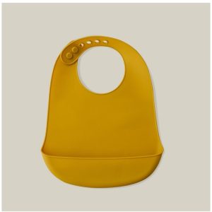SILIKONSKI PODBRADAK ZA BEBE INTERBABY - EARTH OCHER - Slika 4