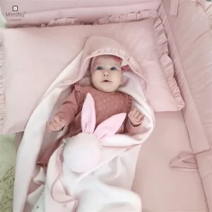 MIMINU POSTELJINA ZA BEBE 2 ELEM. - ROYAL PUDER ROZA - Slika 6