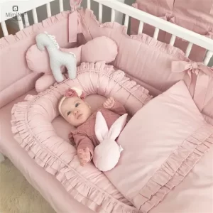 MIMINU POSTELJINA ZA BEBE 2 ELEM. - ROYAL PUDER ROZA - Slika 5