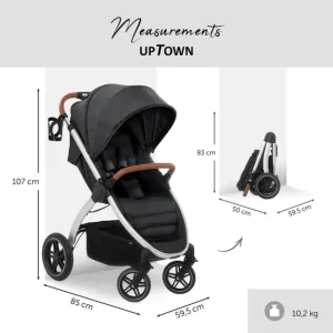 HAUCK KOLICA UPTOWN MELANGE BLACK - Slika 4