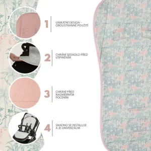 ZOPA ZRAČNI UNIVERZALNI UMETAK ZA KOLICA BREEZE - JUNGLE PINK - Slika 8