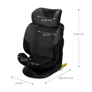 KINDERKRAFT I-FIX I-SIZE AUTOSJEDALICA 0-36 KG ( 40-150 CM ) 360 - GRAFIT CRNA - Slika 2