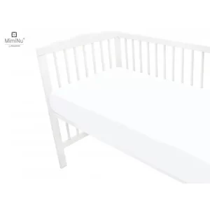 MIMINU PAMUČNA PLAHTA S ELASTIČNOM TRAKOM 120X60 CM - WHITE