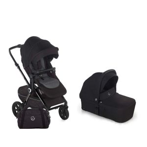 JANE CROSSLIGHT 3 SILVER SHADOW DJEČJA KOLICA 2U1 - COLD BLACK