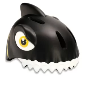 CRAZYSAFETY 3D DJEČJA KACIGA SHARK BLACK - S LED SVJETLOM