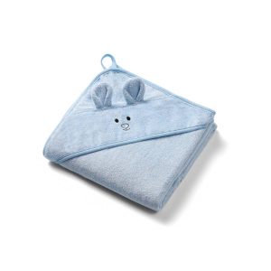 BABYONO RUČNIK BAMBUS 100X100 CM WITH EARS - PLAVA