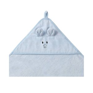 BABYONO RUČNIK BAMBUS 100X100 CM WITH EARS - PLAVA - Slika 3