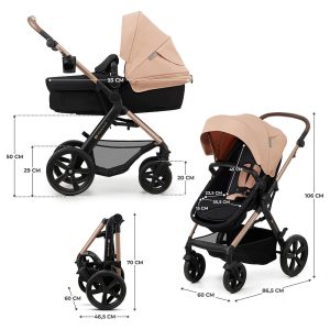 KINDERKRAFT KOLICA MOOV 2 3U1 MINK PRO - SAND BEIGE - Slika 2