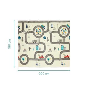 FILLIKID DVOSTRANA PODLOGA ZA IGRU STREET&ANIMALS 180X200 CM - Slika 6
