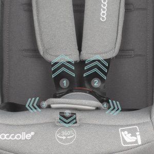 COCCOLLE SIDRA I-SIZE AUTOSJEDALICA 40-150 CM - MOONLIT GREY - Slika 6