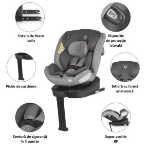COCCOLLE SIDRA I-SIZE AUTOSJEDALICA 40-150 CM - MOONLIT GREY - Slika 7