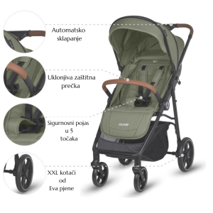 COCCOLLE FINLEY SPORTSKA KOLICA - MOSS GREEN - Slika 6