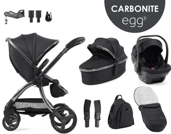 egg3® dječja kolica 9u1 - Carbonite