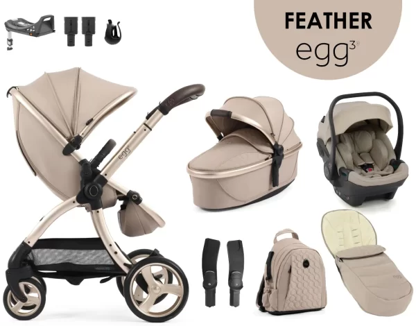 egg3® dječja kolica 9u1 - Feather