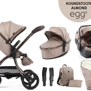 egg3® dječja kolica 6u1 - Special Edition Houndstooth Almond