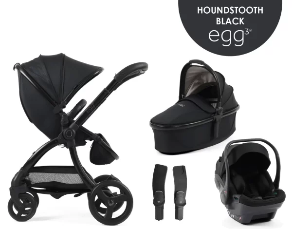 egg3® dječja kolica 4u1 - Special Edition Houndstooth Black