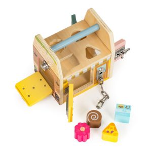 Ecotoys Drvena edukativna kocka Store s bravicama - Slika 6