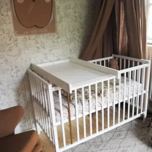 Woodies podloga za previjanje za krevetić white