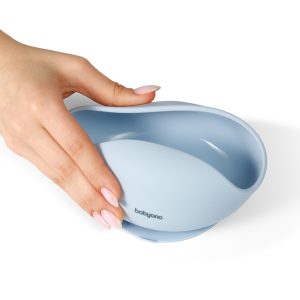BabyOno Silikonska zdjelica s vakuumom 350 ml 6 m+, plava - Slika 4