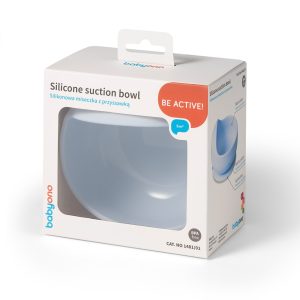BabyOno Silikonska zdjelica s vakuumom 350 ml 6 m+, plava - Slika 5